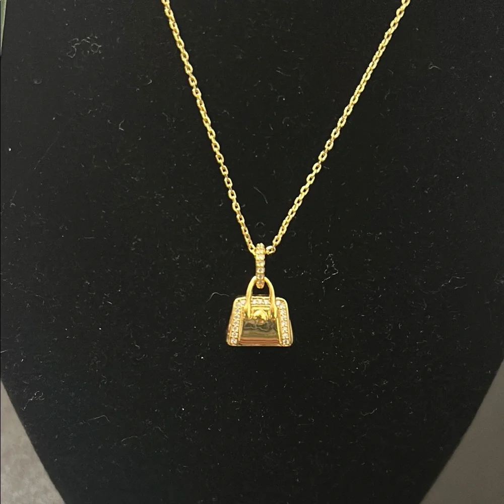 Kate Spade Gold Bag Pendant Necklace - Picture 2 of 4